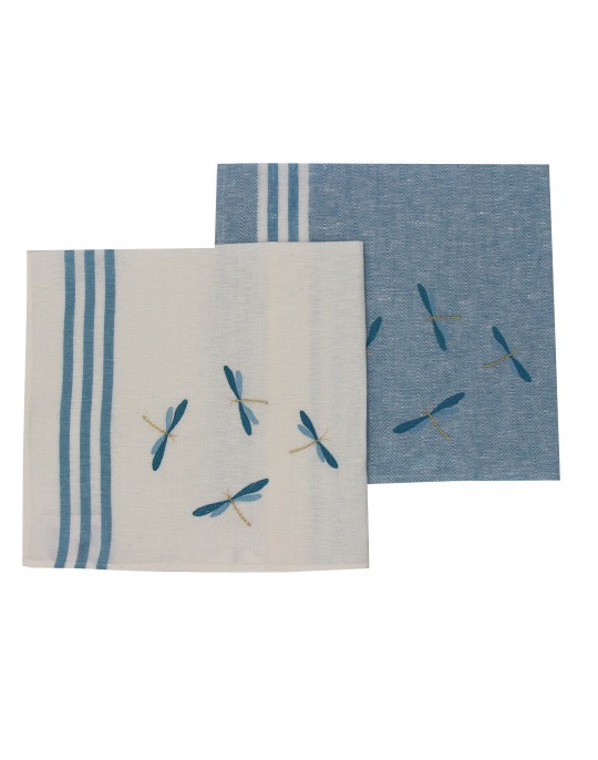 "Libellules" (dragonflies) dishcloth