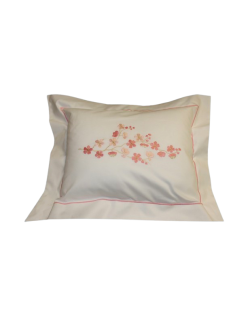 Taie de coussin brodée "Fleur de Pommier"